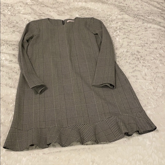 zara grey pinstripe dress Zara Viral Grey Pinstripe Dress